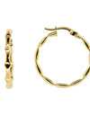 9ct Yellow Gold And Silver Bonded Faceted Earrings