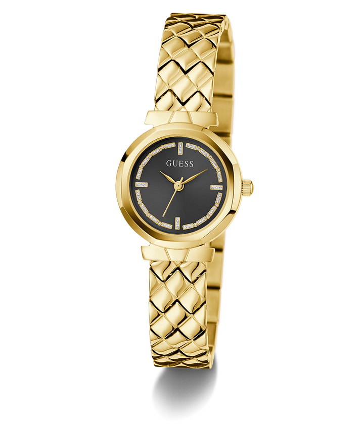 Guess Ladies Mini Romour Black gold n gold bracelet.