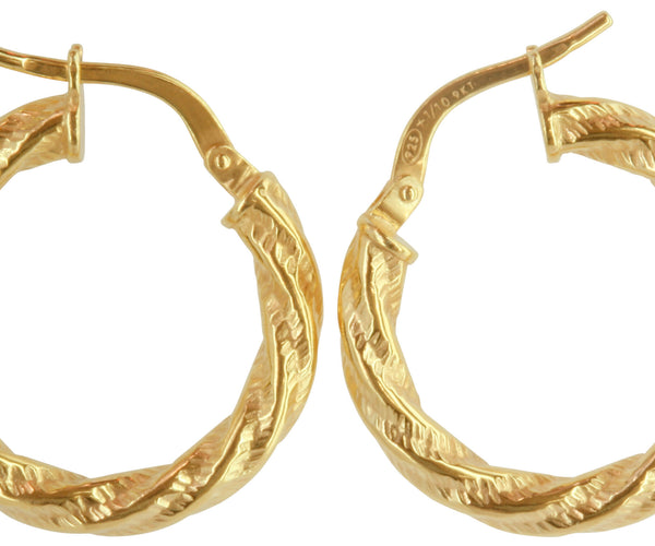 9CT & SILVER BONDED EARRINGS