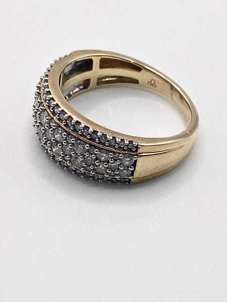 9ct ladies diamond ring