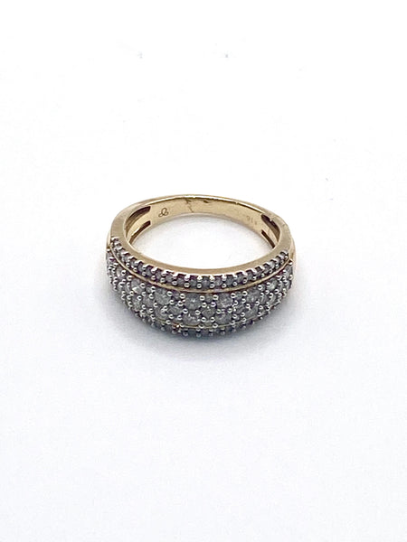 9ct ladies diamond ring