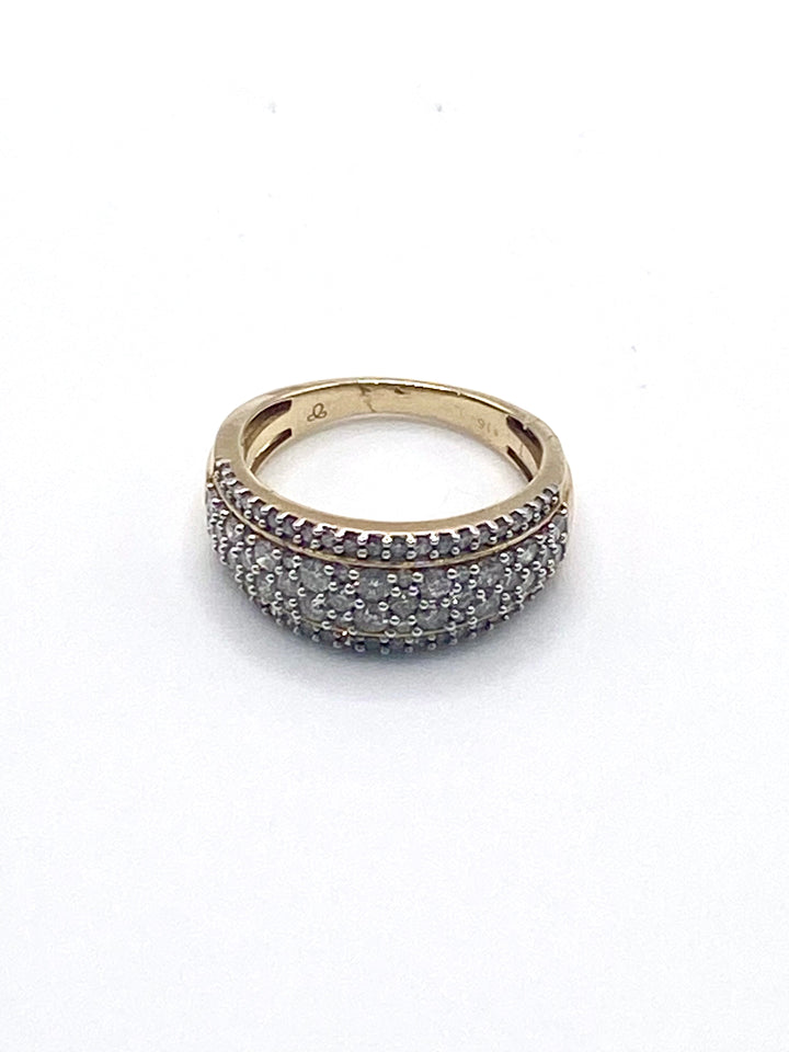 9ct ladies diamond ring