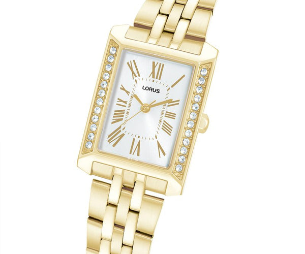 Lorus Ladies’ Gold Coloured Rectangle Elegance watch RG238Yx-9