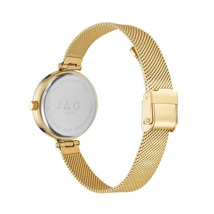 Jag Maddy Gold Dial Gold Steel Womens Watch J3067A