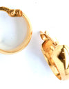 9ct Yellow Gold And Silver Bonded Plain Hoop Earrings