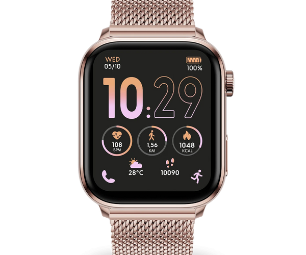 ice smart 3.0 1.78 Amoled GPS watch rose -gold Milanese STRAP