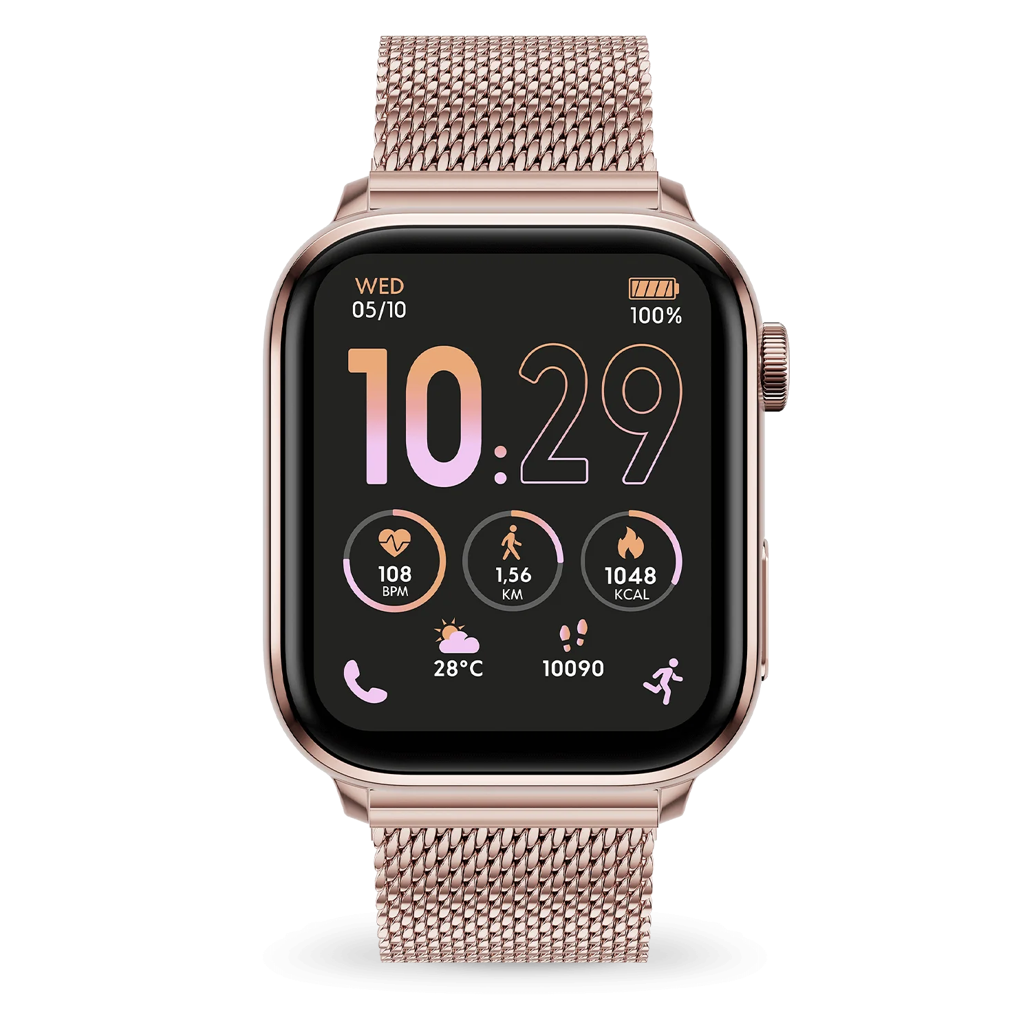 ice smart 3.0 1.78 Amoled GPS watch rose -gold Milanese STRAP