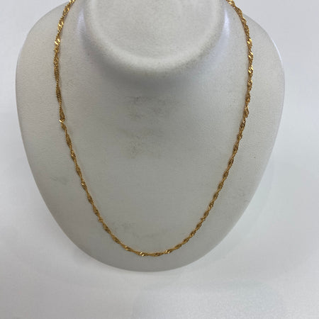9ct Singapore twist chain55cm