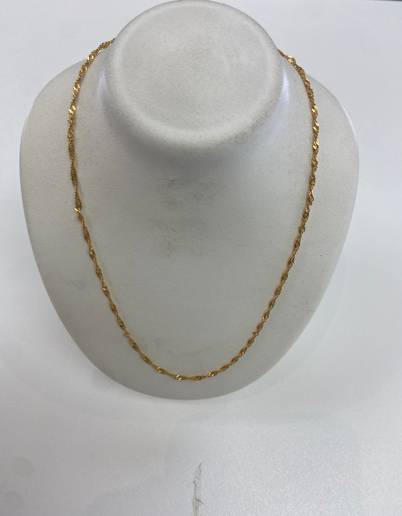 9ct Singapore twist chain55cm