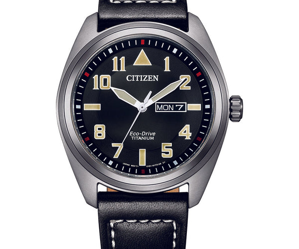 Citizen Eco-drive leather strap BM8560-29E