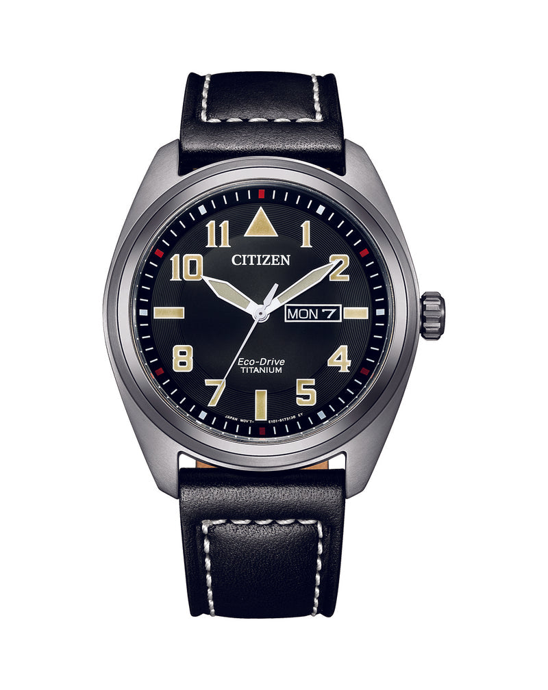 Citizen Eco-drive leather strap BM8560-29E