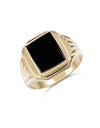 Men’s Rectangle Black Onyx ring