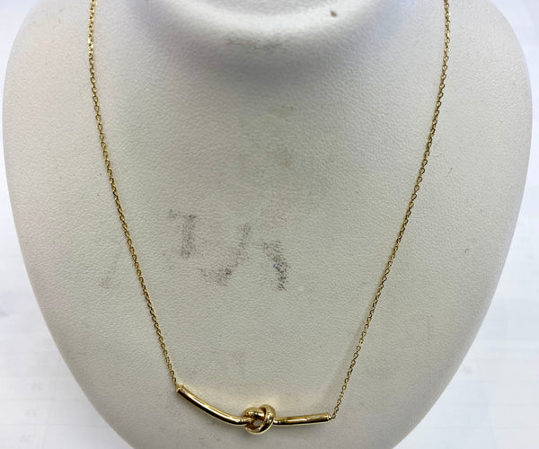 9ct twist pendant and chain