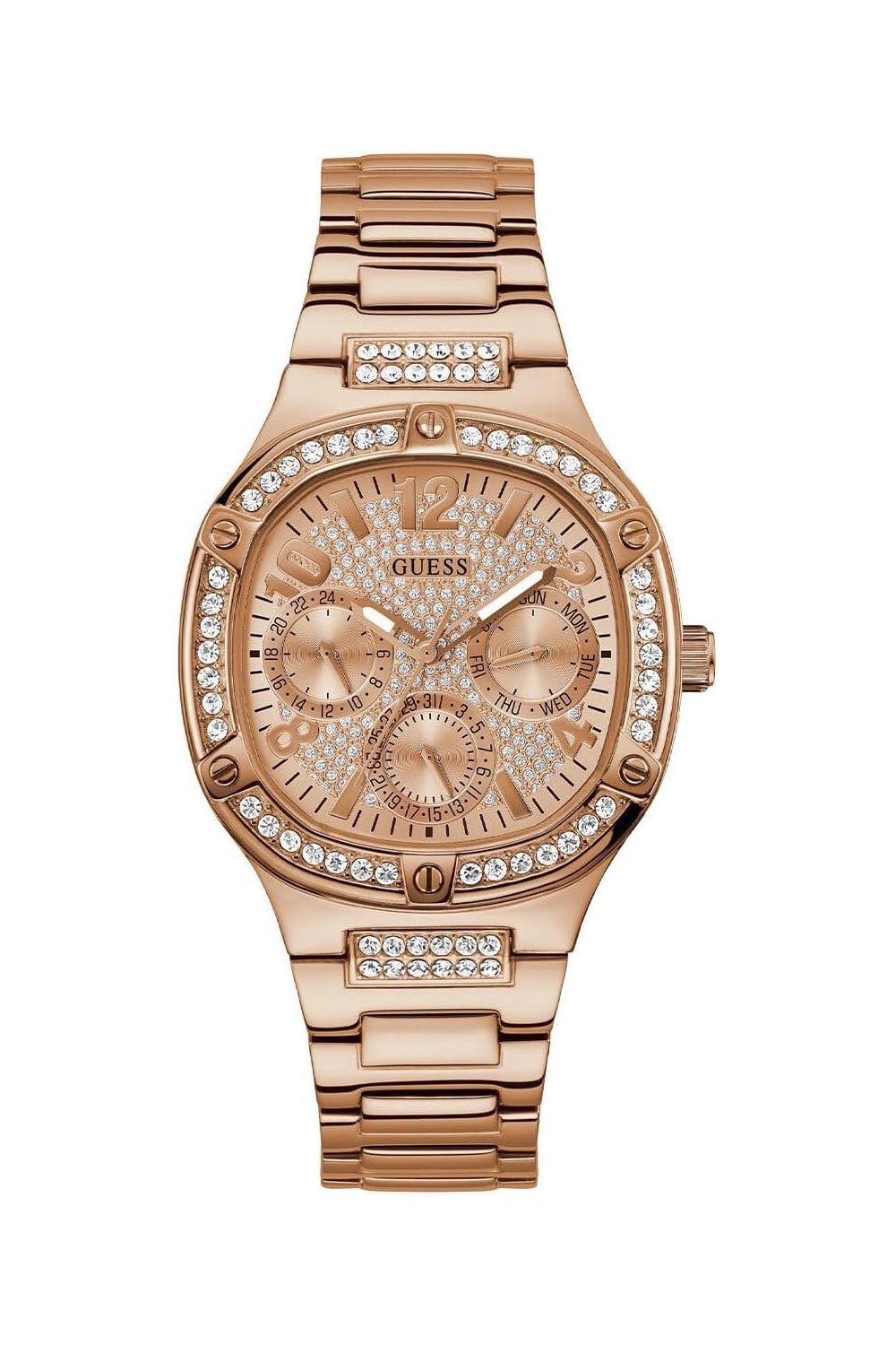 Guess Duchess Rose gold Square Dial Multi-function Women Watch GW0675L2