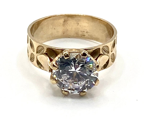 9ct Hibiscus design Ring