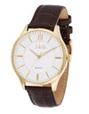 Jag “Geelong “white dial leather strap Watch J2901