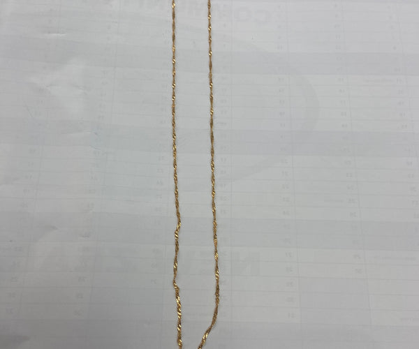 9ct Singapore twist chain