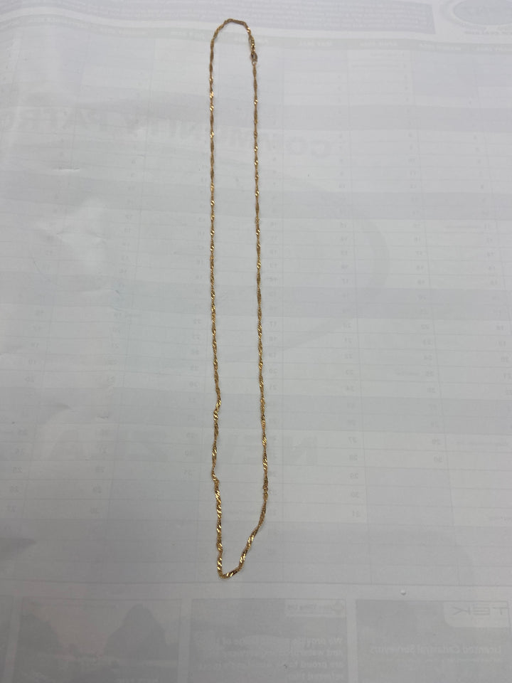 9ct Singapore twist chain