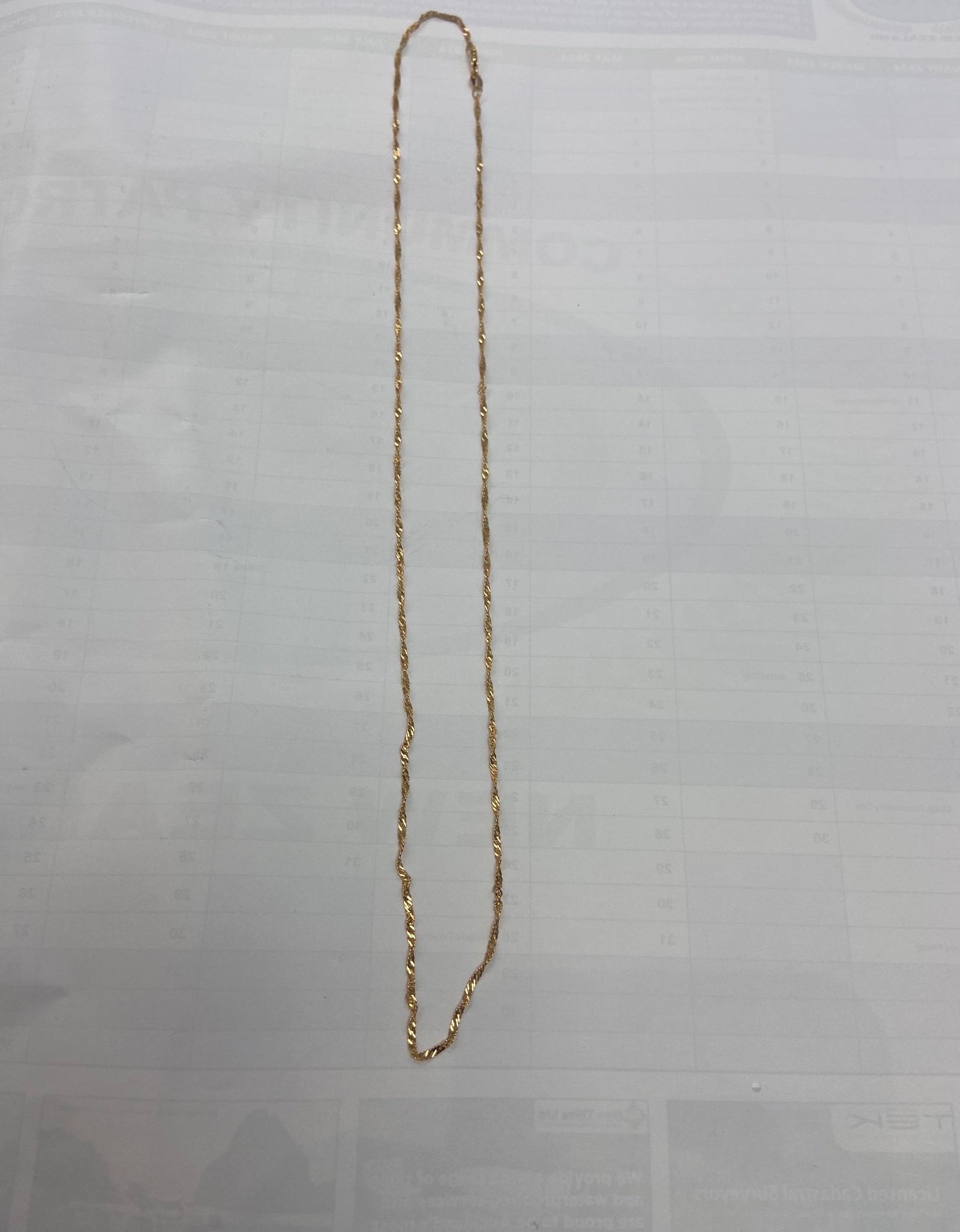 9ct Singapore twist chain