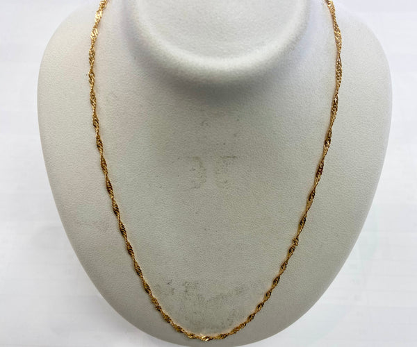 9ct Singapore twist chain