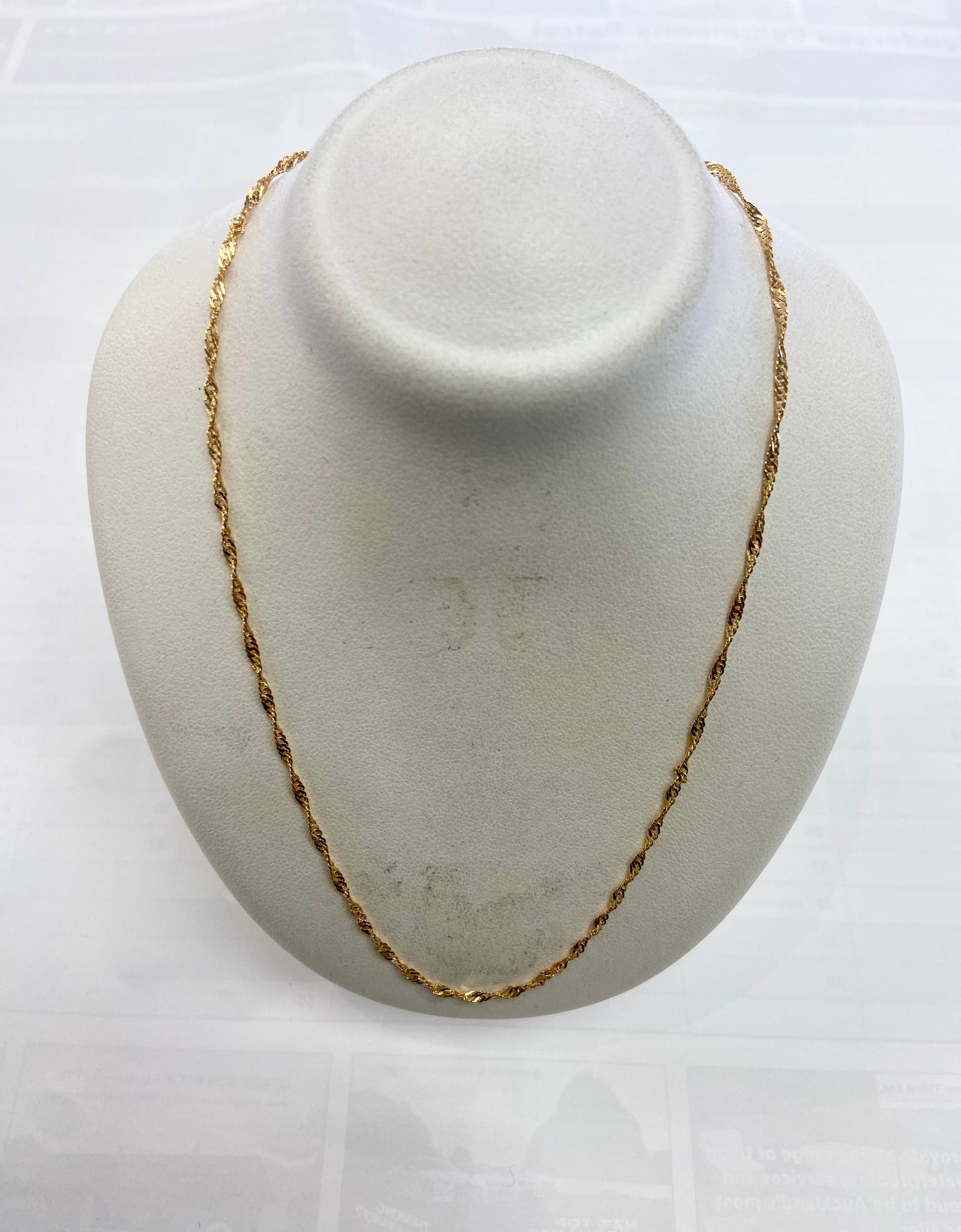 9ct Singapore twist chain