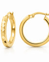 9ct gold and silver bonded hoop.