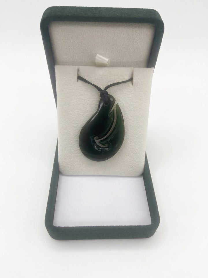 Green stone fish hook