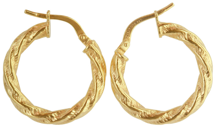 9CT & SILVER BONDED EARRINGS