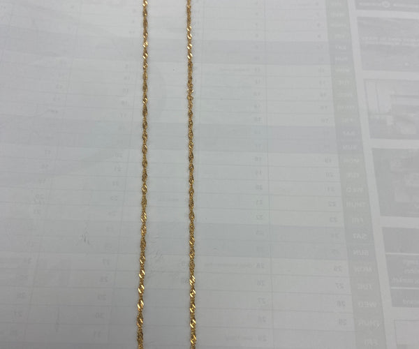 9ct Singapore twist chain 4055