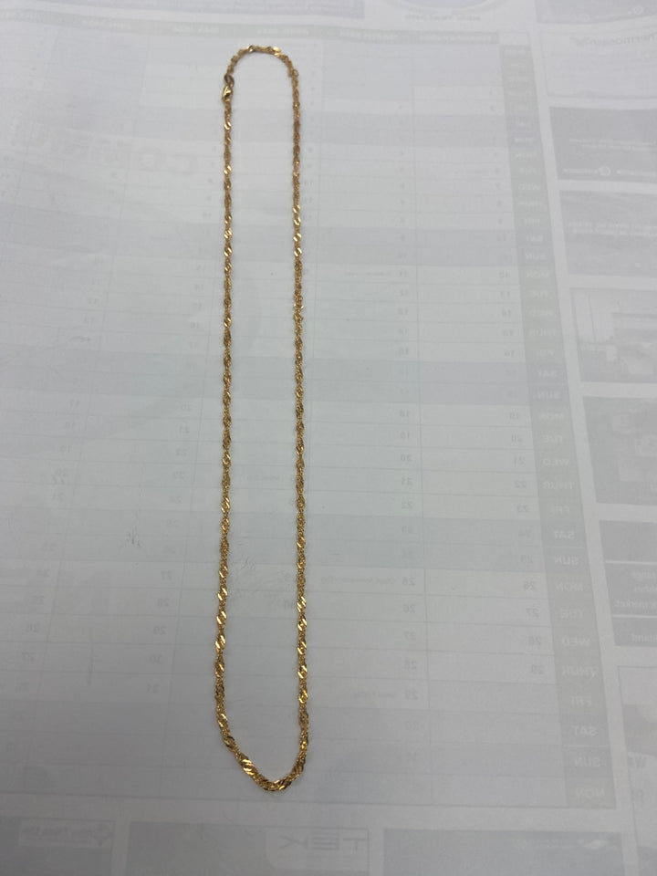 9ct Singapore twist chain 4055