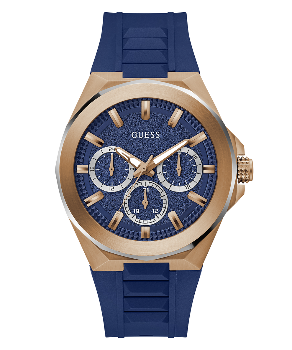 GUESS Mens Blue 2-Tone Multi-function Watch