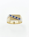 Ring - 9 ct sapphire and diamond I