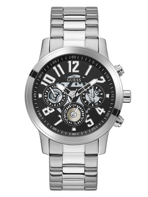 Men’s Guess watch Parker Black dial and silver bracelet FW0627G1