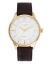 Jag “Geelong “white dial leather strap Watch J2901