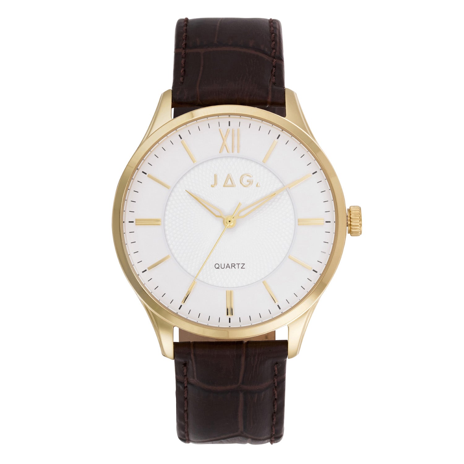 Jag “Geelong “white dial leather strap Watch J2901