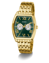 Guess Gabriel Green dial gold tone multifunction watch GW0975G2