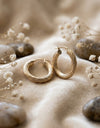 9ct Textured Hollow Hoops 15mm