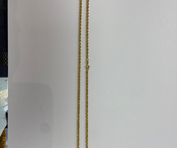 9 ct Rope chain 55cm