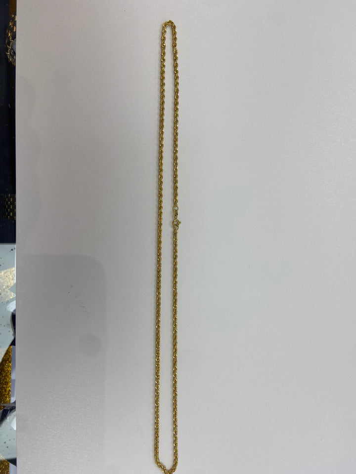 9 ct Rope chain 55cm