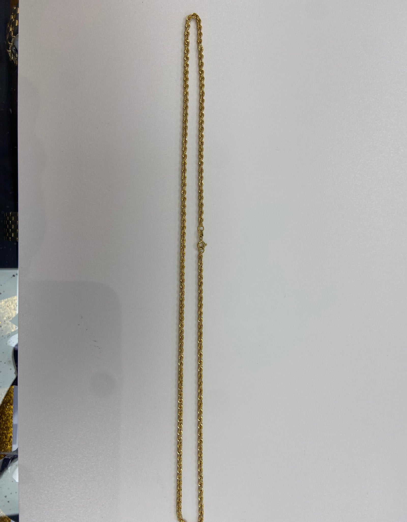 9 ct Rope chain 55cm
