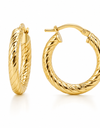 9ct gold and silver bonded earring