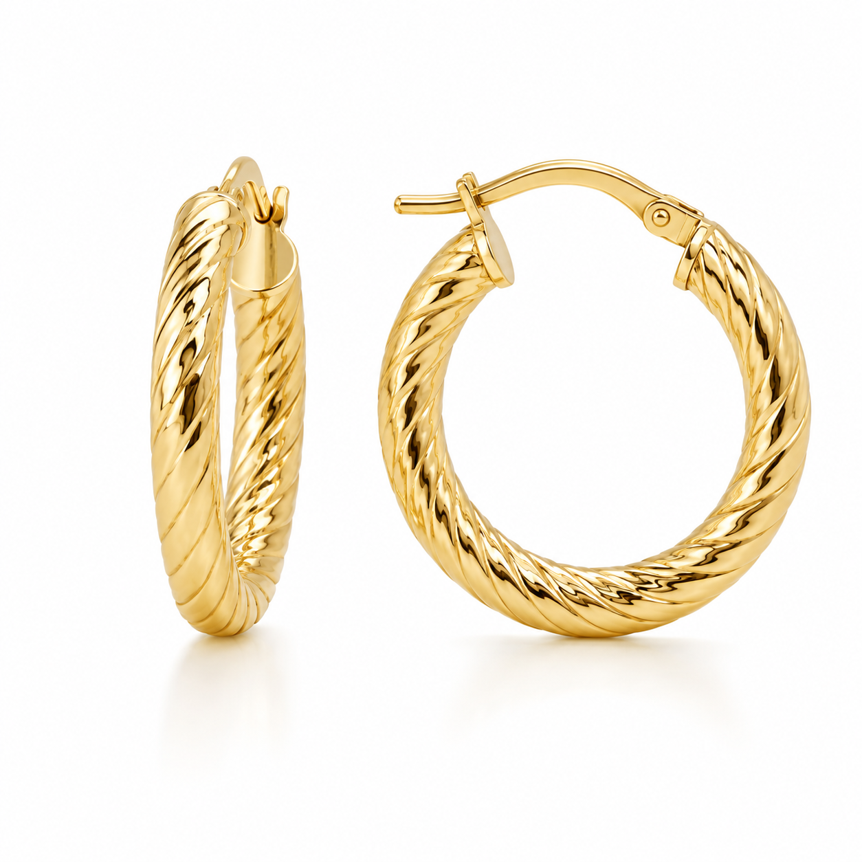 9ct gold and silver bonded earring