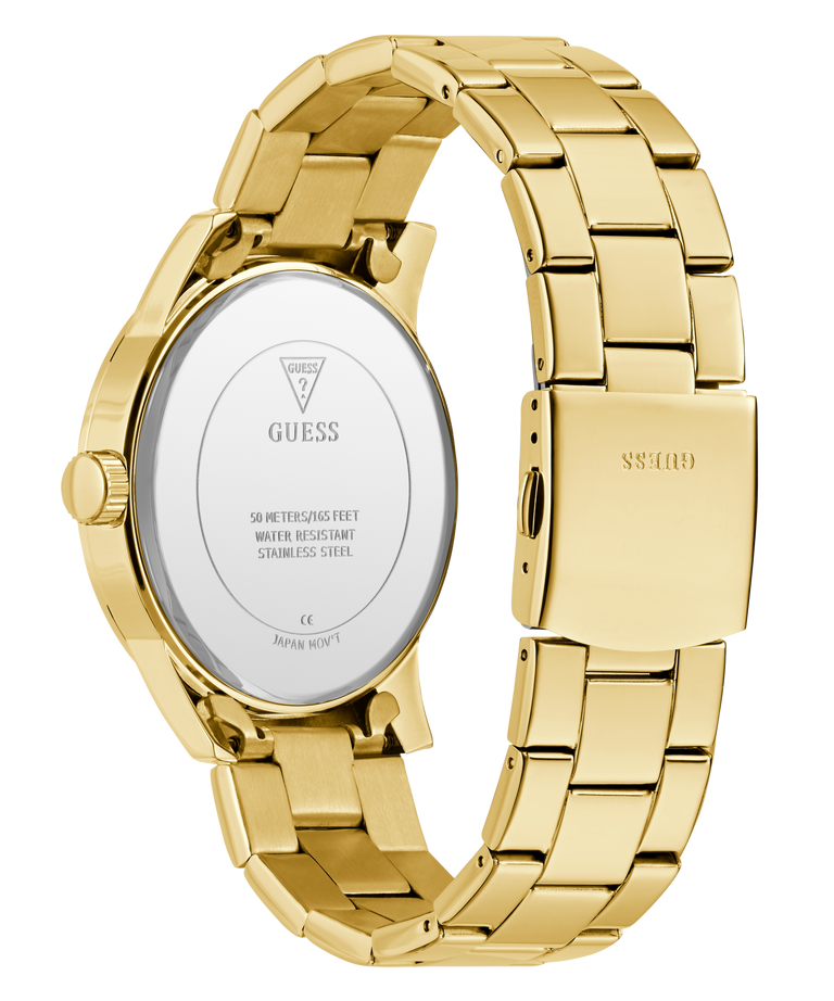 GUESS Mens Gold Tone Analog Watch GW0915G1