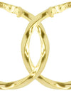 9ct Yellow Gold And Silver Bonded Twisted Hoop Earrings
