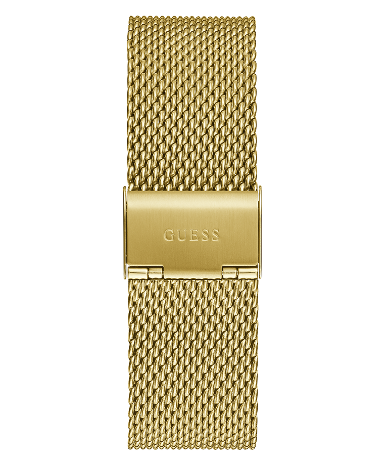 Guess Reputation gold n black dial gold mesh