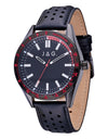 Jag “sandown” Black dial leather strap watch J2848