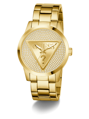 GUESS Mens Gold Tone Analog Watch GW0915G1