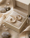 9ct Textured Hollow Hoops 15mm