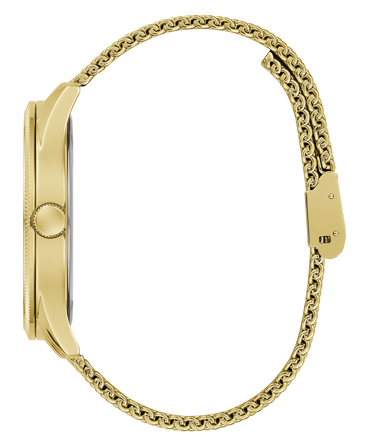 Guess Reputation gold n black dial gold mesh