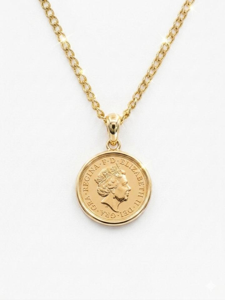 Quarter sovereign pendant